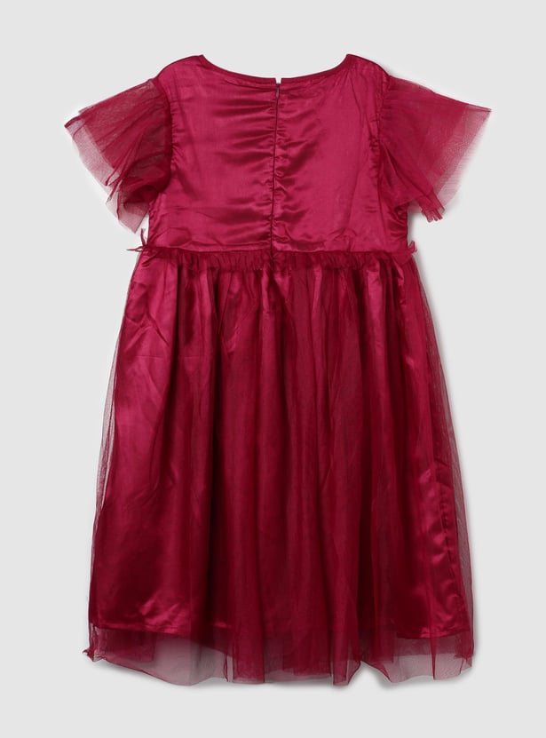 Girls Sequinned Tulle Dress