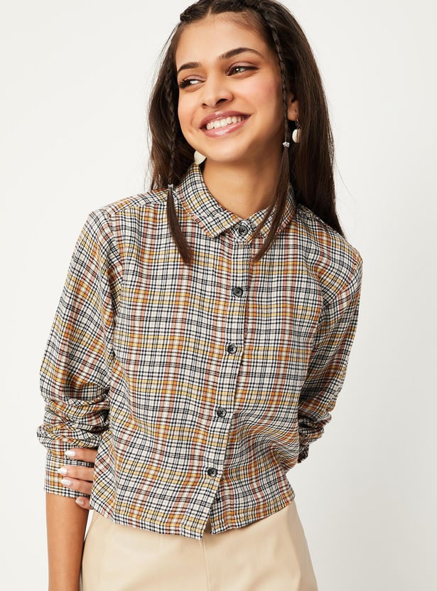 Girls Checked Casual Shirt