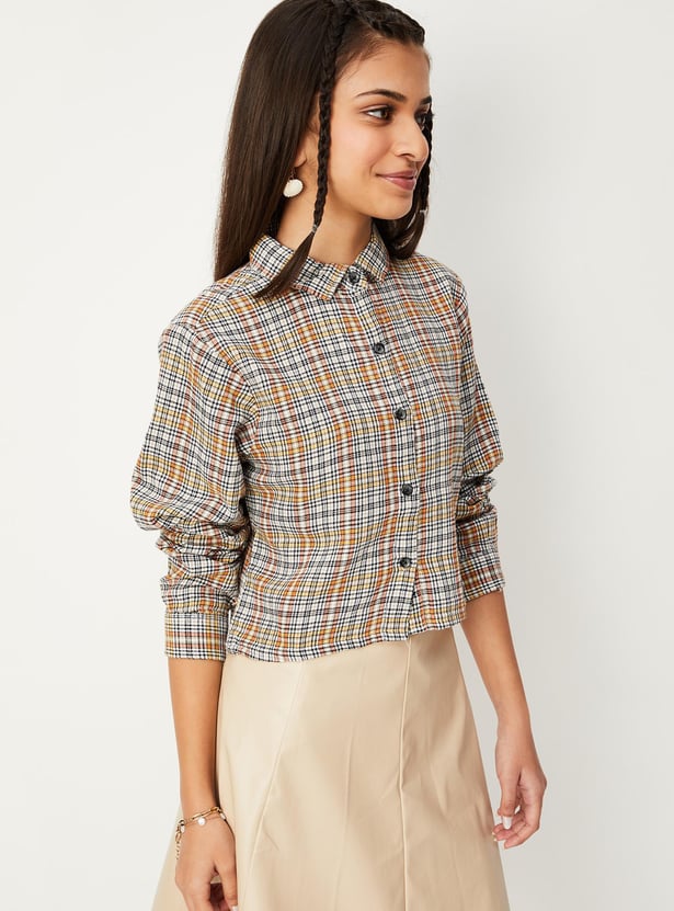 Girls Checked Casual Shirt