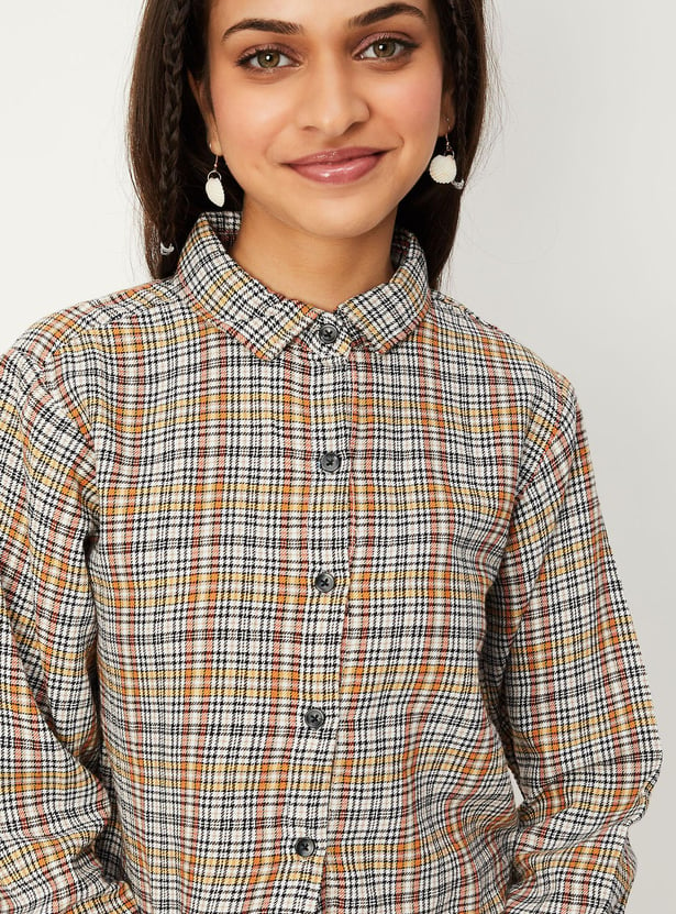 Girls Checked Casual Shirt