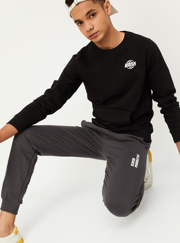 Boys Typographic Printed Joggers