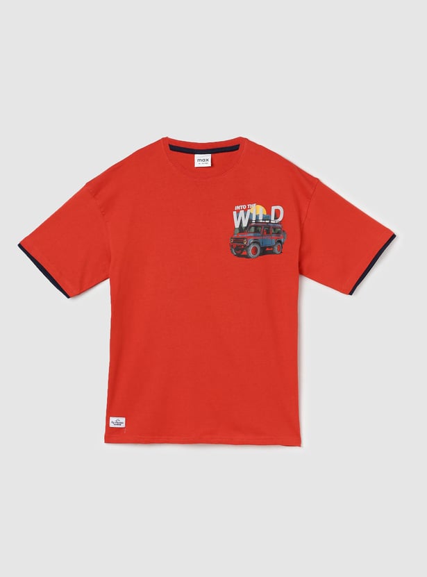 Boys Back Graphic Printed T-shirt