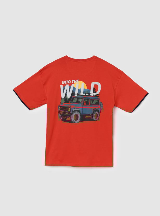 Boys Back Graphic Printed T-shirt