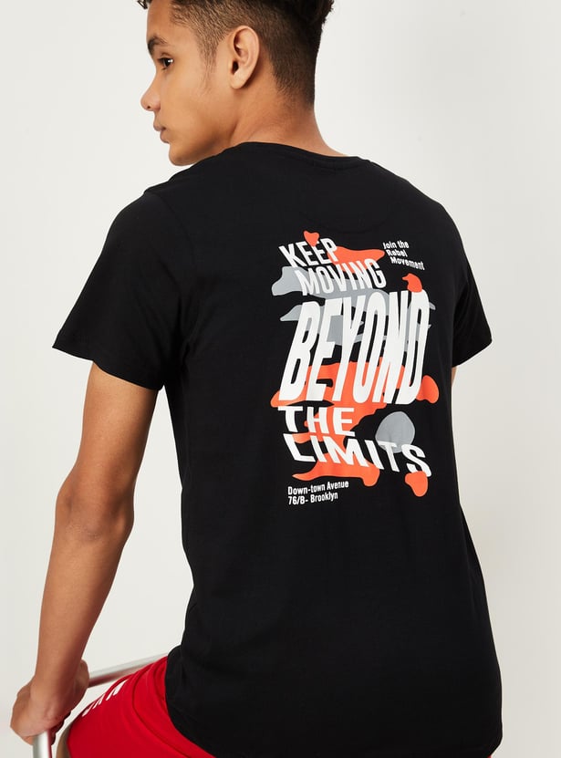 Buy Boys Back Graphic Printed T-shirt Online at just
