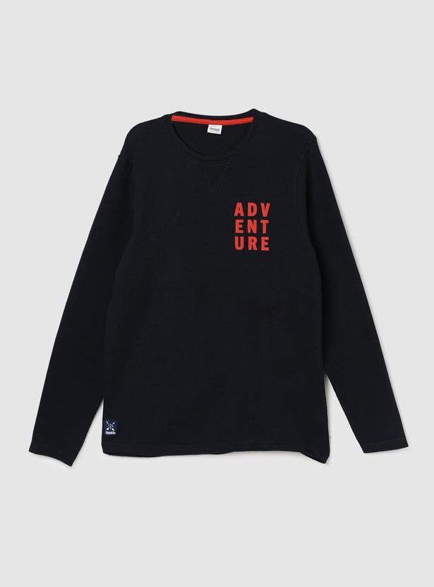 Boys Typographic Printed T-shirt