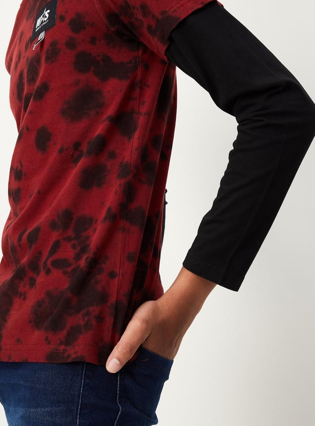 Boys Camouflage Print T-shirt