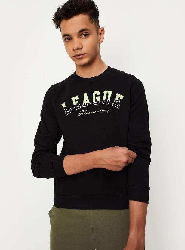 Boys Typographic Printed Sweatshirt