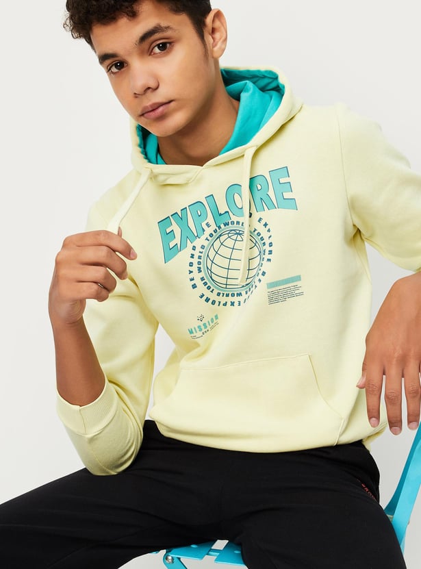 Boys Printed Hooded Sweatshirt