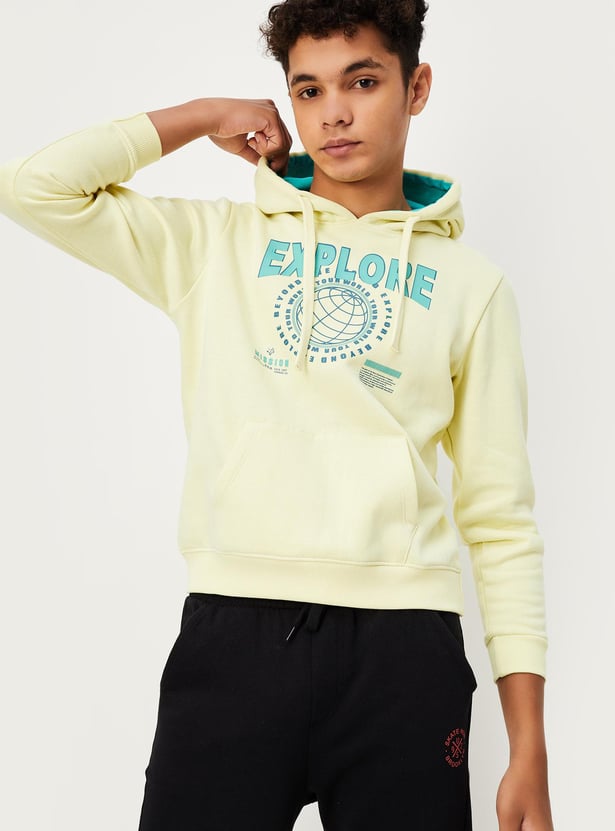 Boys Printed Hooded Sweatshirt