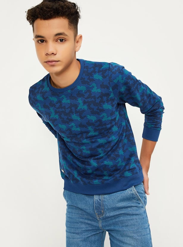 Boys Abstract Printed Sweatshirt