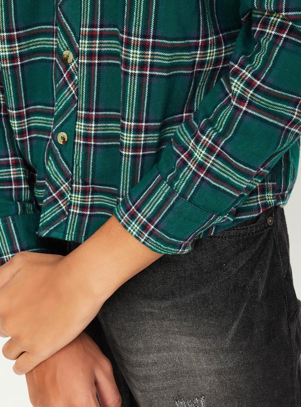 Boys Checked Cotton Shirt