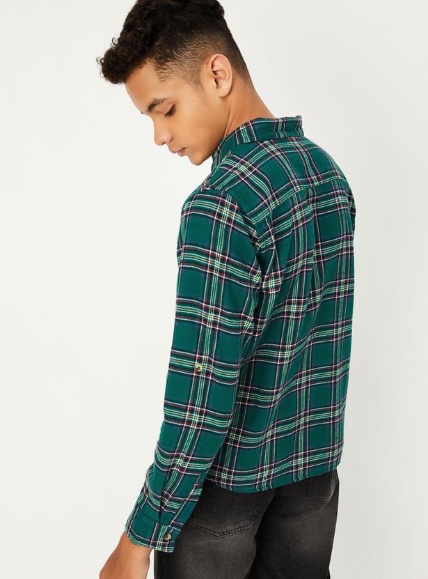 Boys Checked Cotton Shirt