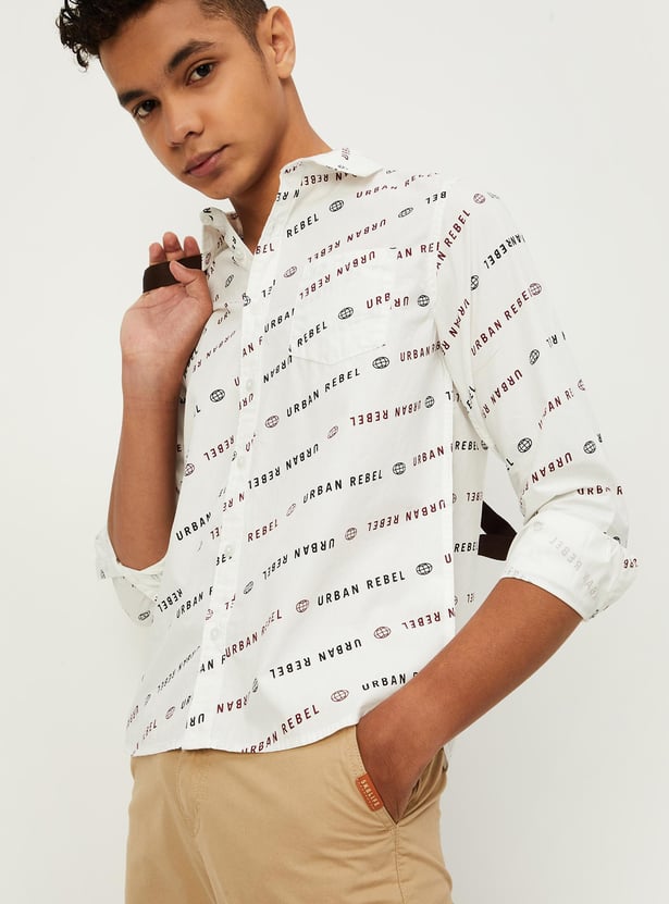 Boys All-Over Printed Shirt