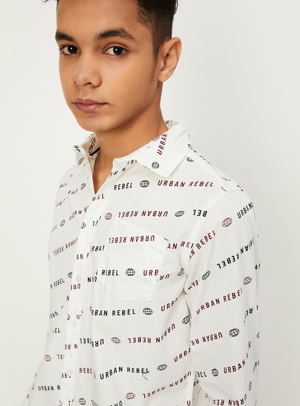 Boys All-Over Printed Shirt