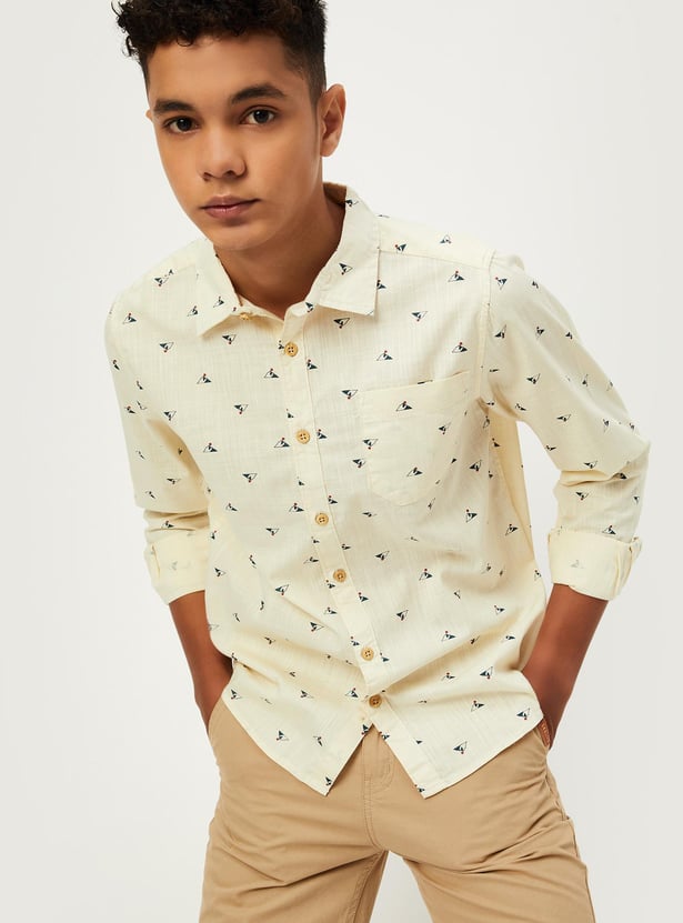 Boys All-Over Printed Shirt