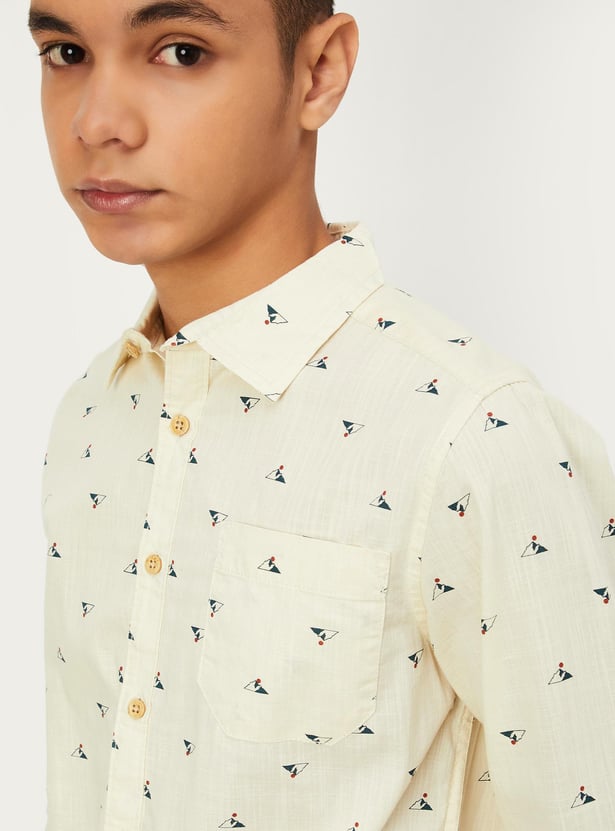 Boys All-Over Printed Shirt