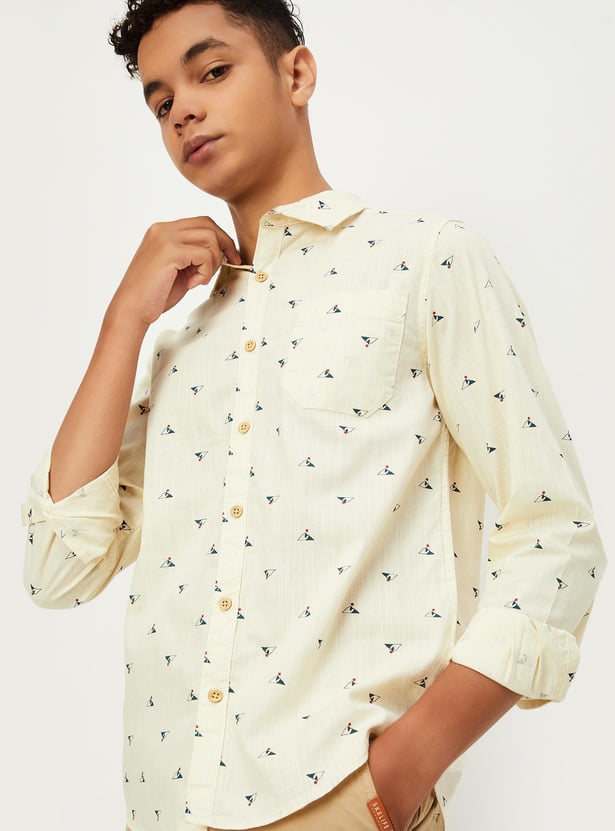 Boys All-Over Printed Shirt