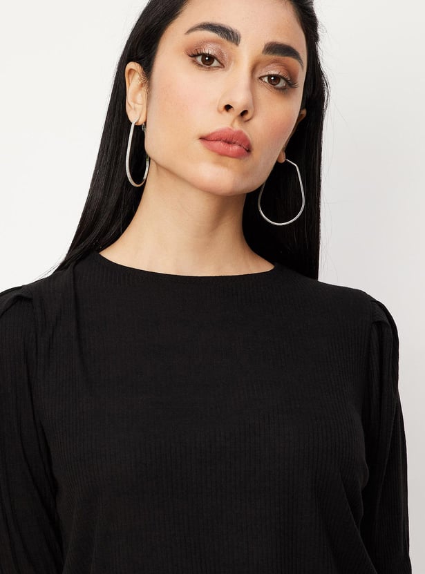 Buy Women Rib Knit TieUp Back Top Online at just Rs. 699.0 1000012841800 Max Fashion
