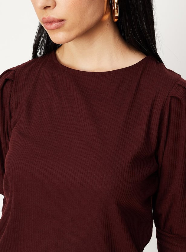 Buy Women Rib Knit TieUp Back Top Online at just Rs. 699.0 1000012841812 Max Fashion
