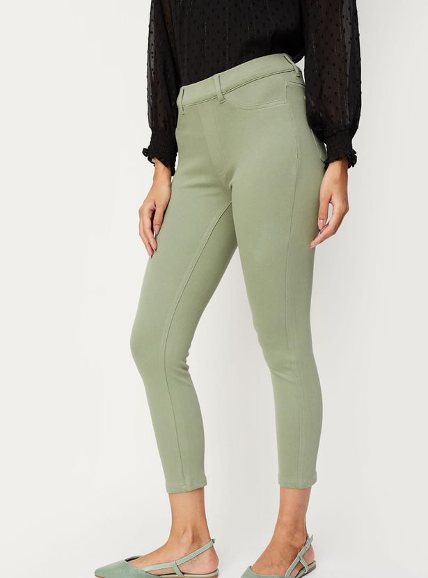Women Solid Jeggings