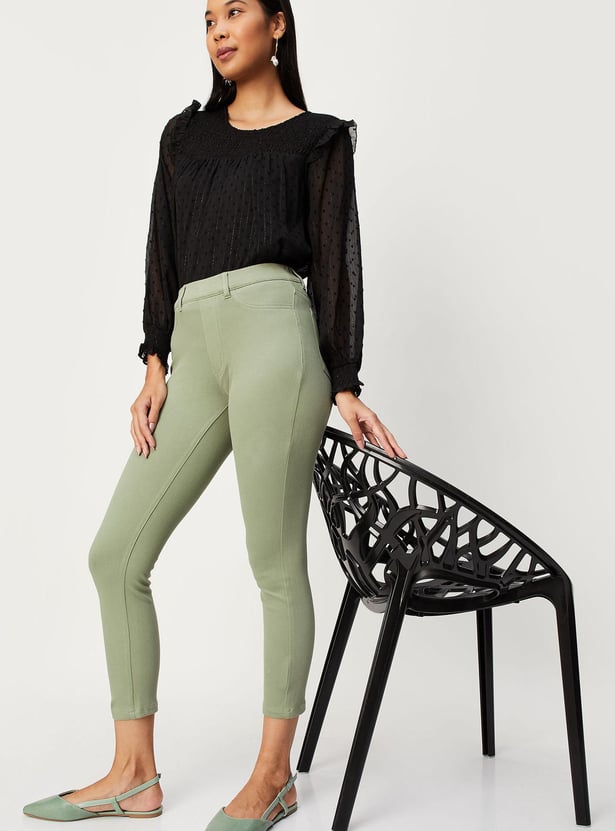 Women Solid Jeggings