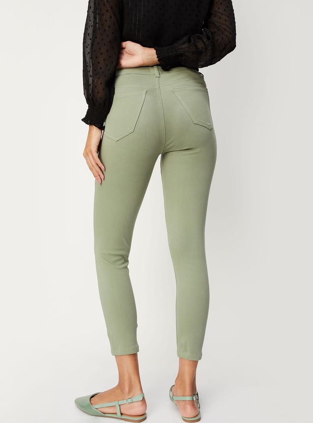 Women Solid Jeggings