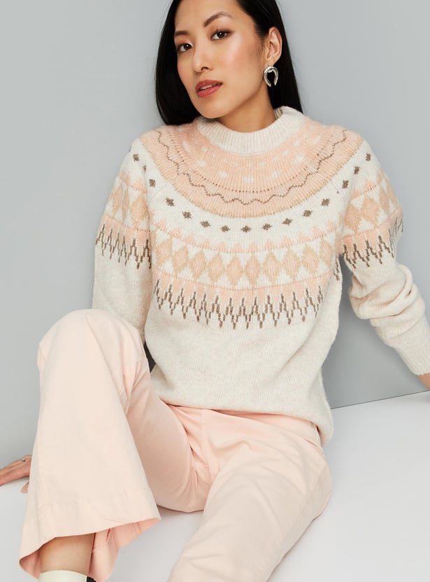 Women Fair Isle Knitted Jumper