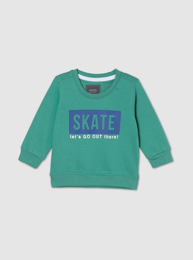 Boys Typographic Print Sweatshirt