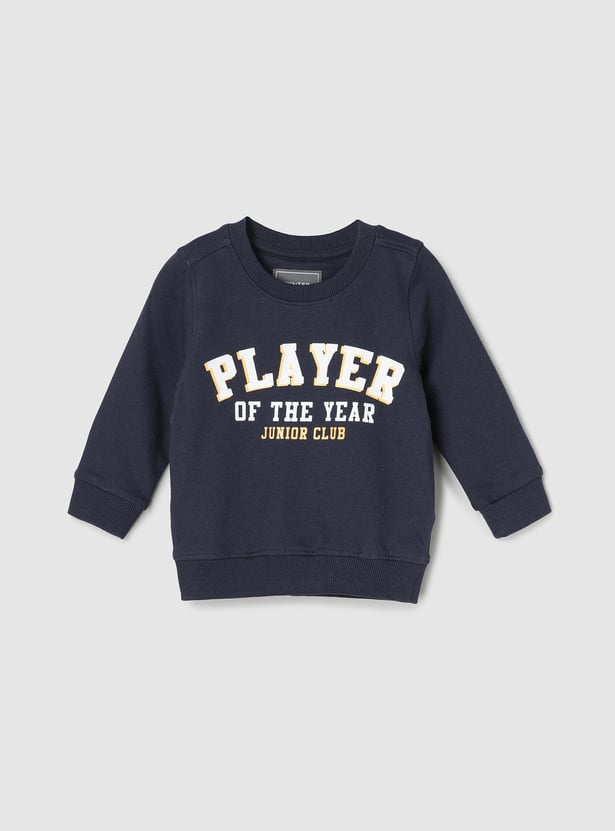 Boys Typographic Printed Sweatshirt