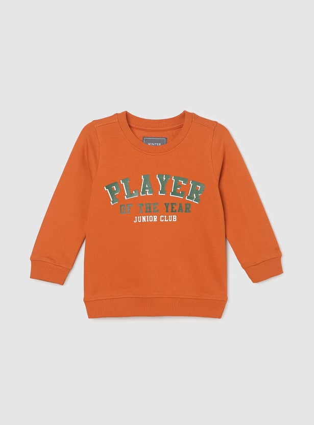 Boys Typographic Printed Sweatshirt