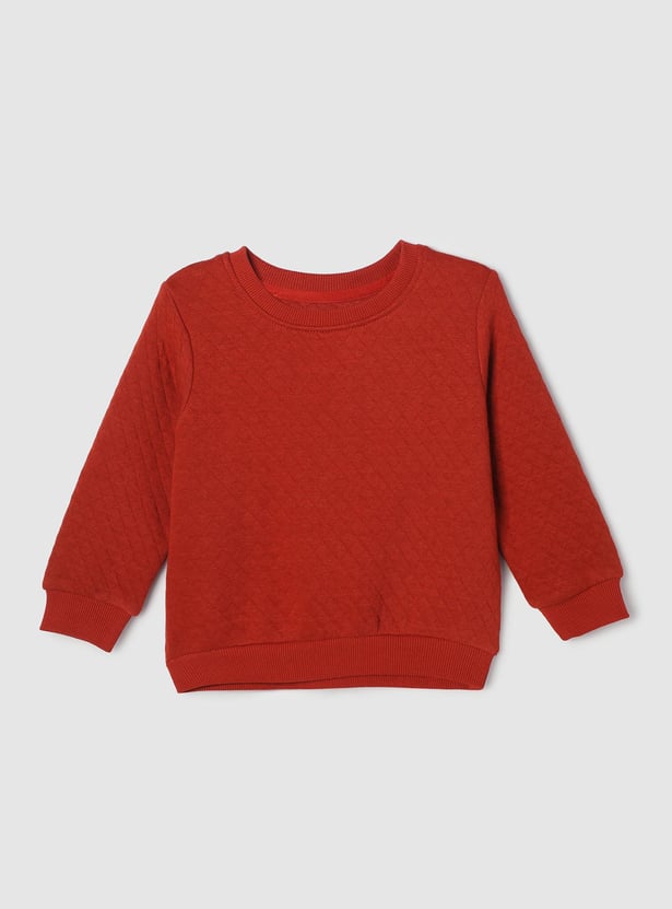 Boys Textured Sweatshirt