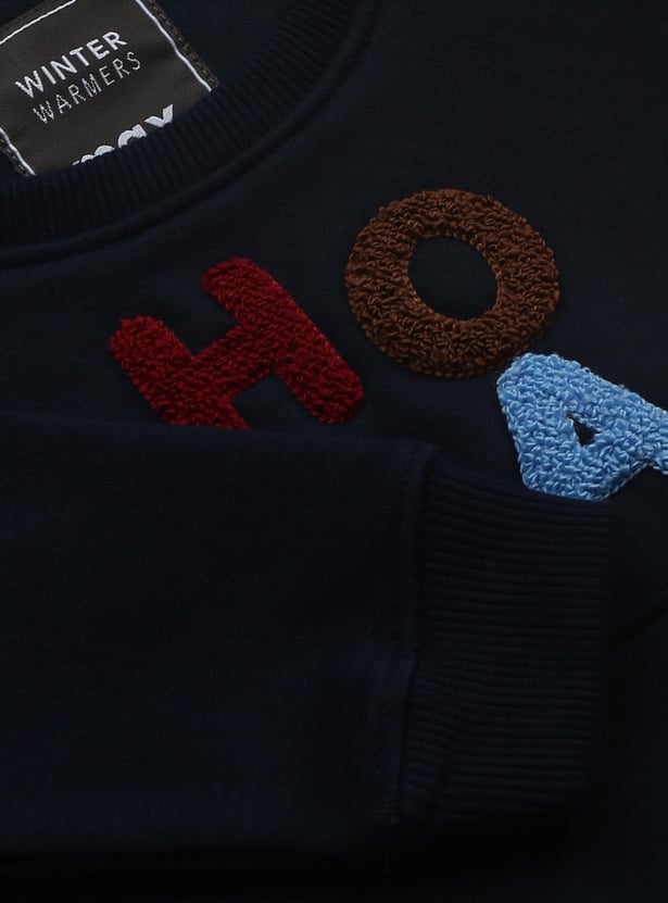 Boys Chenille Embroidered Sweatshirt