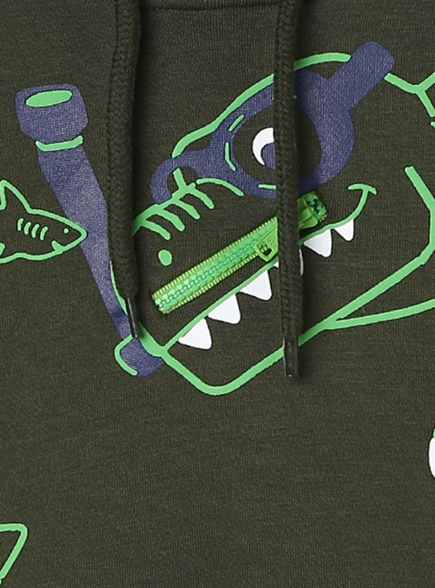 Boys Dinosaur Printed Sweatshirt