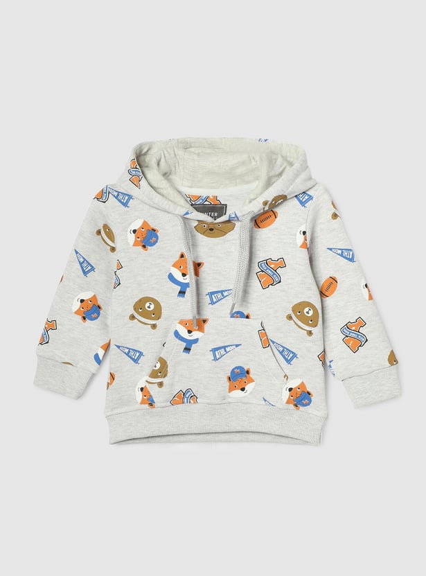 Boys Printed Hooded Sweatshirt