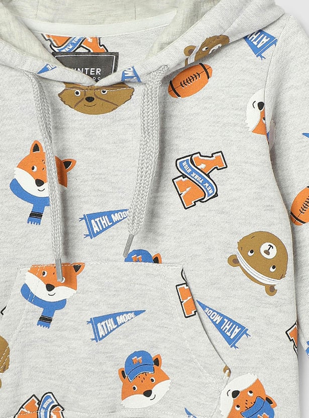 Boys Printed Hooded Sweatshirt