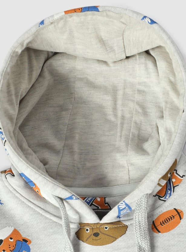 Boys Printed Hooded Sweatshirt