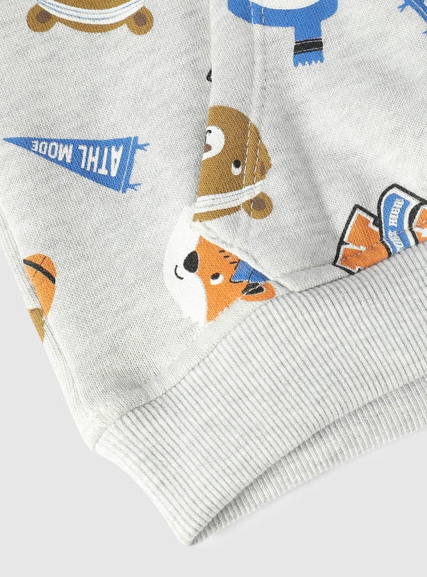 Boys Printed Hooded Sweatshirt