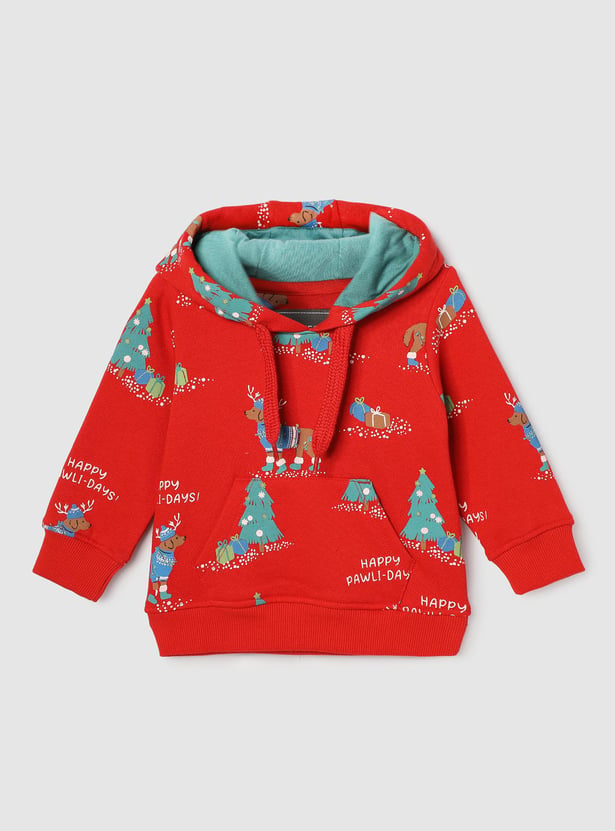 Boys Printed Hooded Sweatshirt