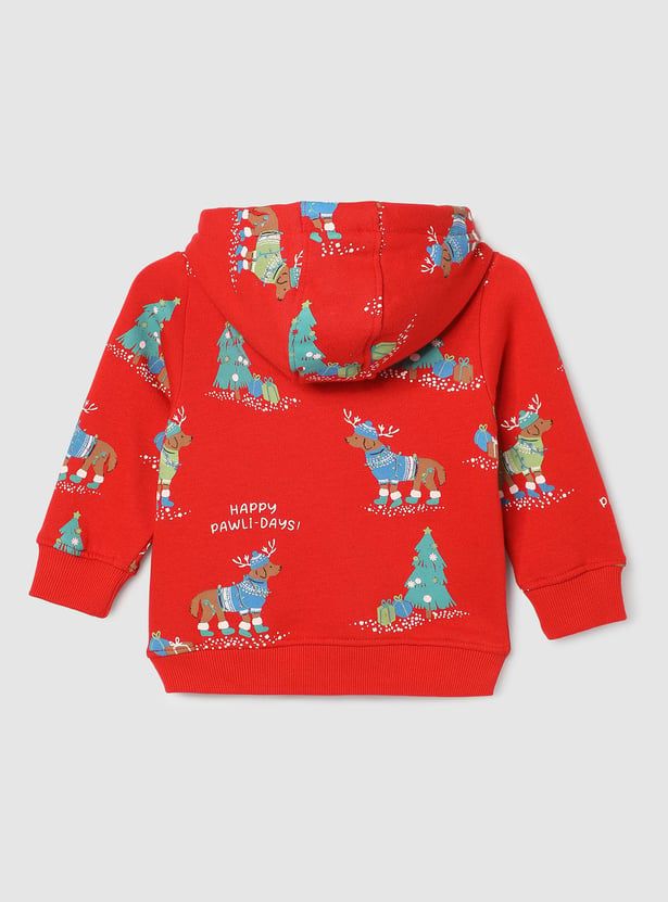 Boys Printed Hooded Sweatshirt