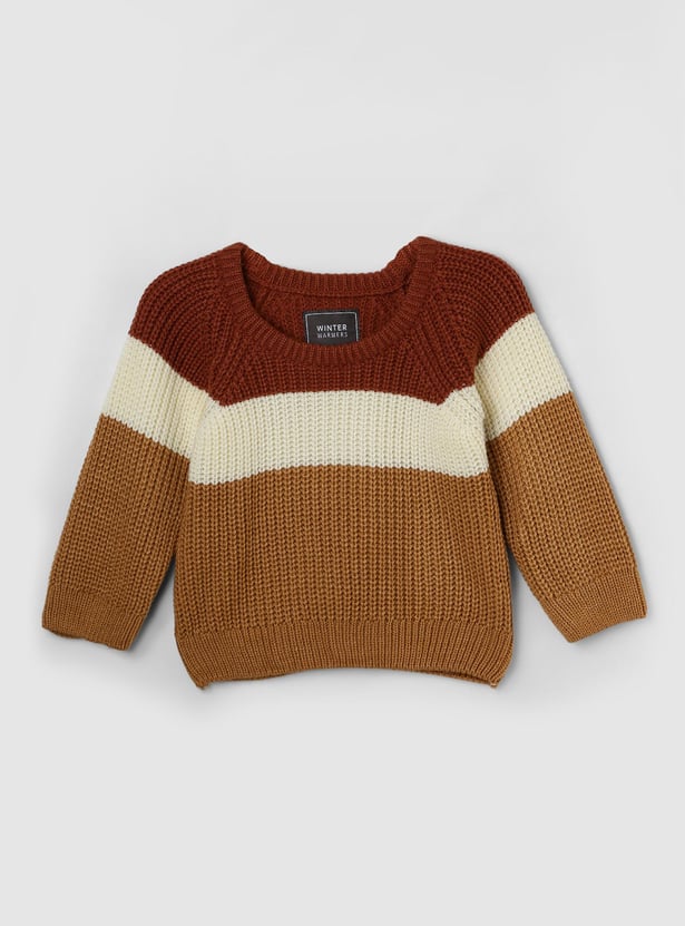 Boys Colourblocked Knitted Sweater