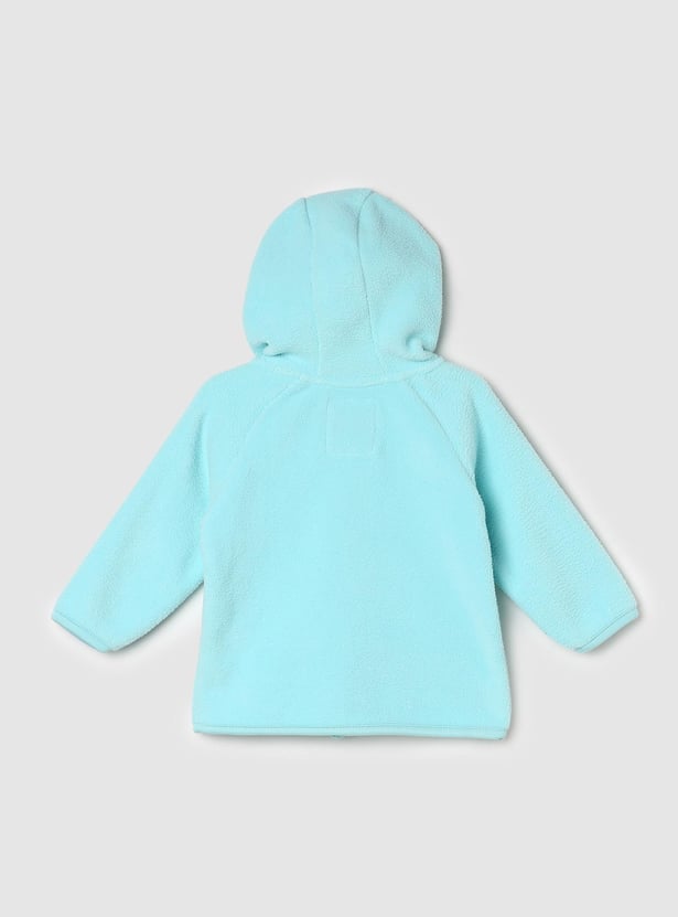 Girls Solid Hooded Jacket