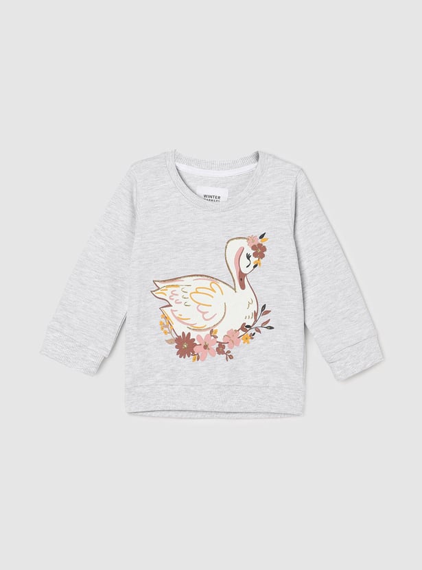 Girls Lightweight Graphic Sweatshirt