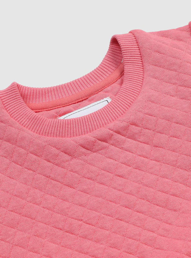 Girls Quilted Sweatshirt