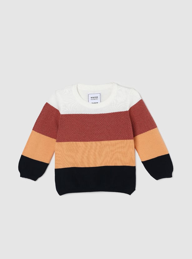 Girls Colourblocked Sweater