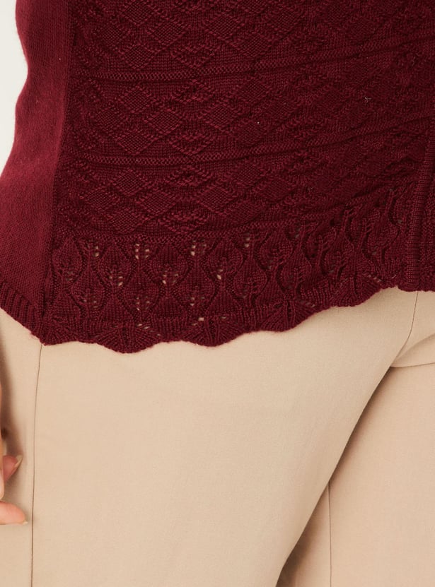 Women Knitted Sleeveless Cardigan