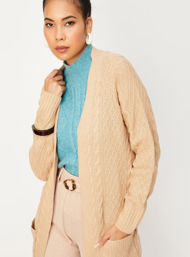 Women Cable Knit Cardigan