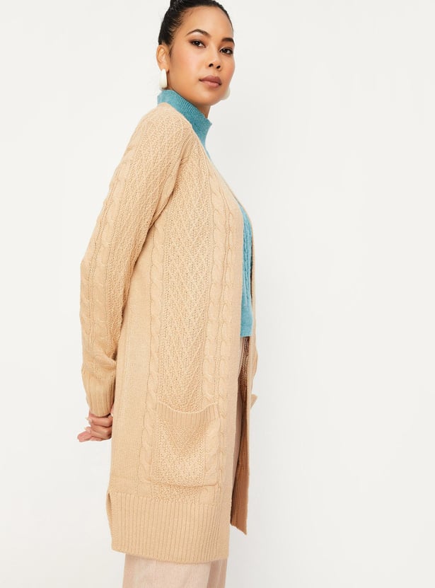 Women Cable Knit Cardigan