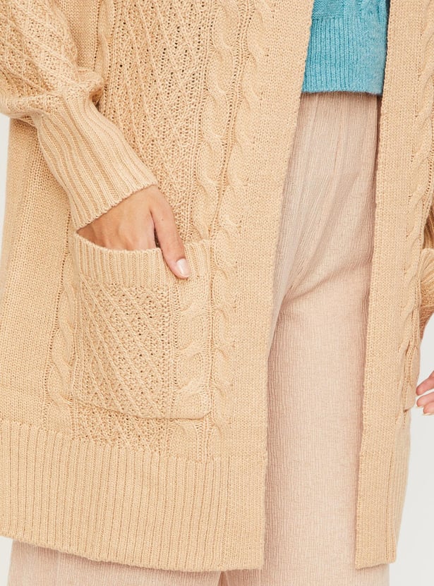 Women Cable Knit Cardigan