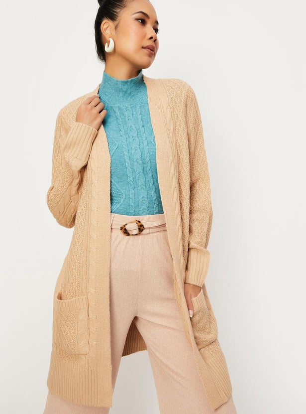 Women Cable Knit Cardigan