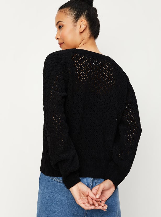 Women Cable Knit Cardigan